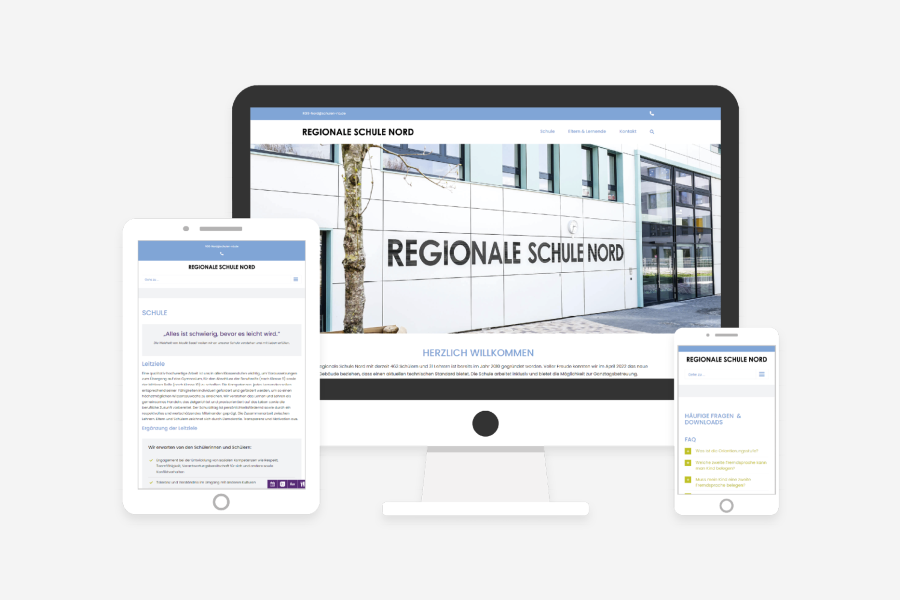Website Regionale Schule Nord