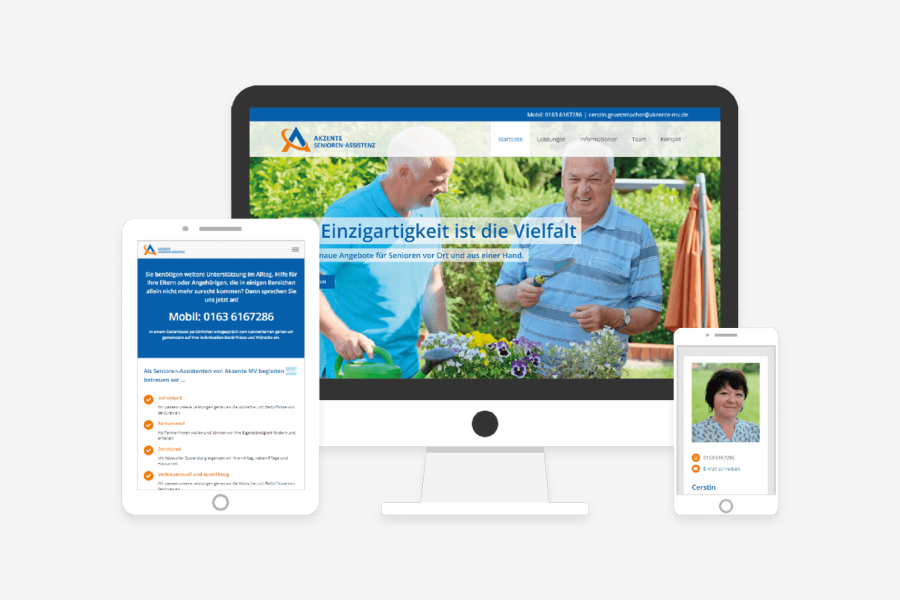 Website Akzente Senioren Assistenz