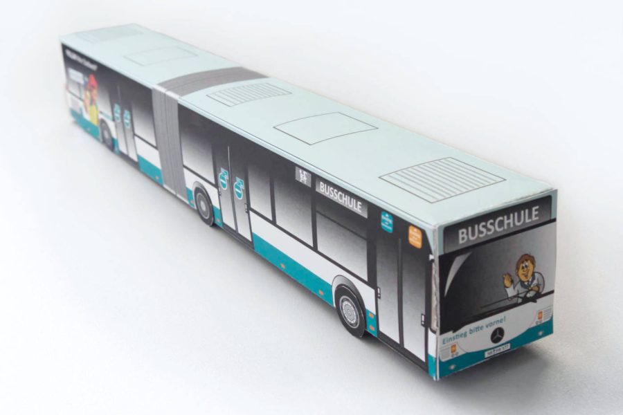 Neubrandenburger Stadtwerke A3-Bastelbogen für einen Bus