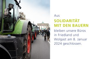 Soli-Aktion für die Bauern in Mecklenburg